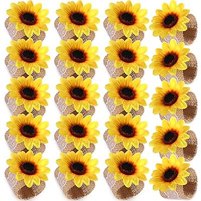 Thanksgiving Fall Sunflower Napkin Ring Holders Farmhouse Fall Napkin Rings  Burlap Lace Linen Yellow Flower Buckle for Christmas Xmas Wedding Banquet  Party Dinning Table Setting Decoration (20) - Yahoo Shopping