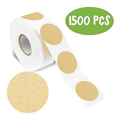 1500 Natural Brown Kraft Stickers, Round Blank Tag Labels with Permanent  Adhesive Kraft Dot Stickers with Perforation Line for Crafts, Organizing,  Personal and Business Use (1 in Diameter) - Yahoo Shopping