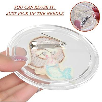 3 inch Button Maker DIY Acrylic Button Pin Badge Clear Craft Blank Pin Buttons for Picture Photo for Crafts Supplies, School Projects (25 Pcs)