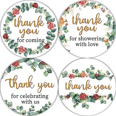 Floral Mason Jar Labels | Thank You Wedding Favor Stickers | Blush Pink  Flower Label | Rustic Baby Bridal Shower Favors Business Sticker