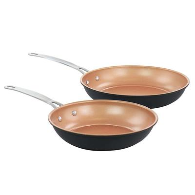 2.5 Qt. Cast-Textured Aluminum Nonstick Saucepan with Lid in Copper