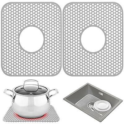 Silicone Sink Mat Toovem Kitchen Sink Mats 26''x14'' Sink Protectors for  Kitchen Sink with Heat Resistant Flexible Stable for Bottom of Farmhouse