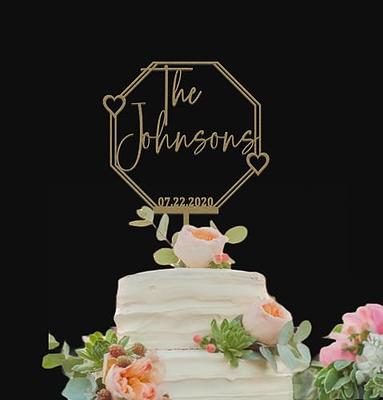 Rustic Wedding Cake Topper/Custom Script Cake Toppers for Wedding/Personalized  Wedding Cake Topper/Mr and Mrs Cake Toppers by CreativeLabsCo - Yahoo  Shopping