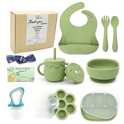 9pcs Baby Feeding Set  Weaning Set Includes Suction Bowl And