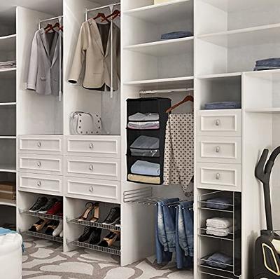 Simple Houseware 3-Tier Closet Storage with 2 Drawers Grey