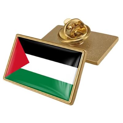 Palestine Flag Pin Brooch Country Palestine National Emblem Flag