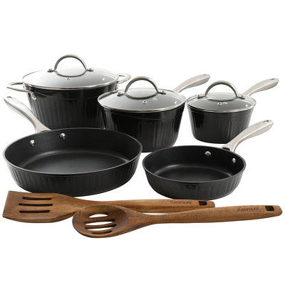 MICHELANGELO Stone Cookware Set 10 Piece, Ultra Nonstick Pots and Pans Set  with Stone-Derived Coating, Kitchen Cookware Sets, Professional Chef Knife