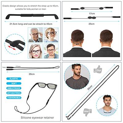 1 PCS Adjustable Elastic Silicone Eyeglasses Straps Sunglasses Chain Sports  Anti-Slip String Glasses Ropes Band Cord Holder