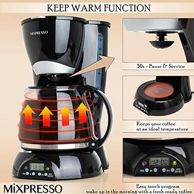 Mixpresso 5-Cup Drip Coffee Maker, Automatic Brew Coffee Pot