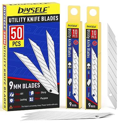 Utility Knife Blades 90 Pack, High Carbon Steel Standard Size