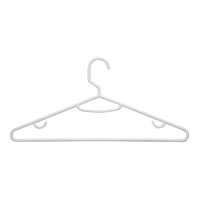 Honey-Can-Do 50-Pack Rubber Grip No-Slip Plastic Hangers, White/Black