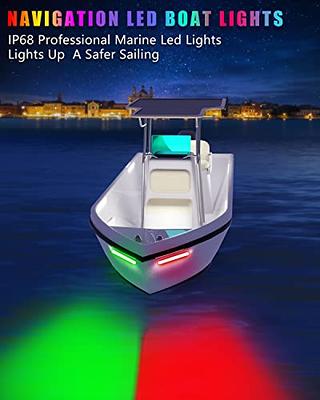 Boat Navigation Led Light Strip For Pontoon Boat,Jon Boat,Kayak,Motor,Bass  Boat,Jet Ski,Boat Bow And Stern Underwater Marine Night Fishing Lighting  Red and Green IP68 Waterproof 12v 60cm 24inch - Yahoo Shopping