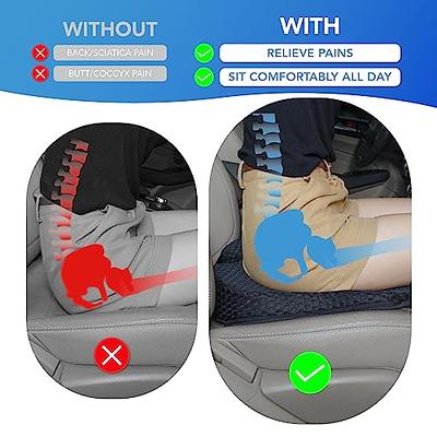 Lofty Aim Car Seat Cushion, Comfort Memory Foam Car Cushions for Driving -  Sciatica & Lower Back Pain Relief, Seat Cushion for Car Seat Driver, Office