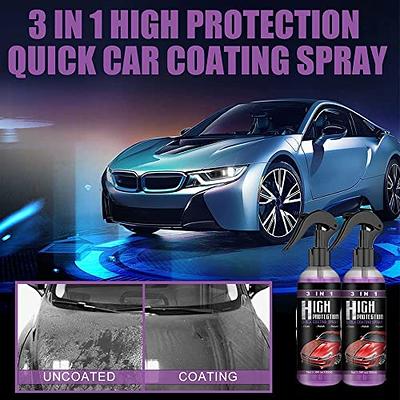  2PCS 3 in 1 High Protection Quick Coating Spray,3 in 1 High  Protection Fast Car Ceramic Coating Spray, Car scratch repair spray, Fast  car coating spray, Easy to use and clean(100ml*2) 