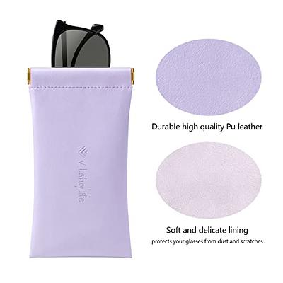 Portable Sunglass Storage Bag Fashion Sunglasses Protective Bag PU Leather  Folding Travel Eyeglass Case Women Glasses