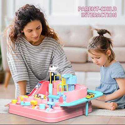 Kids Race Track Toys For Boy Car Adventure Toy For 3 4 5 6 7 Years Old Boys  Girls, Puzzle Rail Car, City Rescue Playsets Magnet Toys W/ 3 Mini Cars