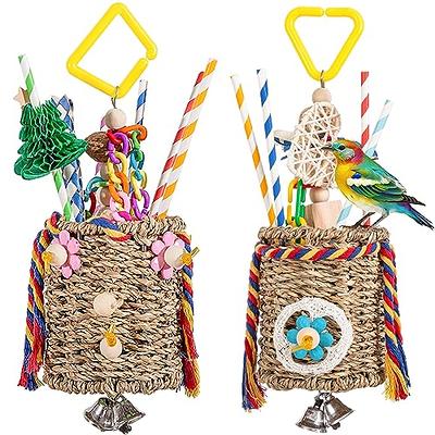 9 PCS Bird Perches Stand Toy, Natural Wood Parrot Perch Stand Bird Cage  Branches Platform Accessories for Parakeets Cockatiels Conures Macaws  Finches