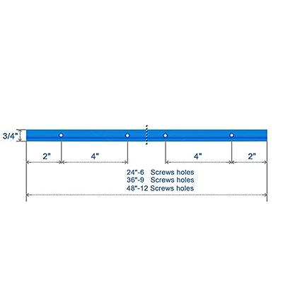 HOTTARGET Aluminum 36 Inch T-Track with Wood Screws–Double Cut Profile  Universal with Predrilled Mounting Holes -Woodworking and Clamps–Frosted  Surface Anodized - 4 PK (Blue) - Yahoo Shopping