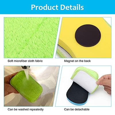  Microfiber Dustless Chalk Eraser Magnetic Chalkboard Eraser  Multipurpose Cleaning Duster Washable Reusable Eraser for Markers, Chalk,  Home, Classroom and Office (2 Pieces) : Office Products