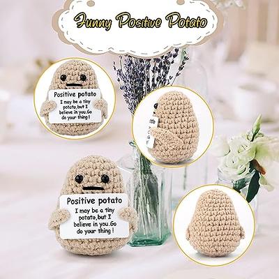  Grevosea Mini Funny Positive Potato, 3 Inch Positive Potato  Crochet Cute Wool Funny Knitted Positive Potato Doll Cheer up Gifts for New  Year Gift Birthday Gifts Friends Party Decoration Encouragement 