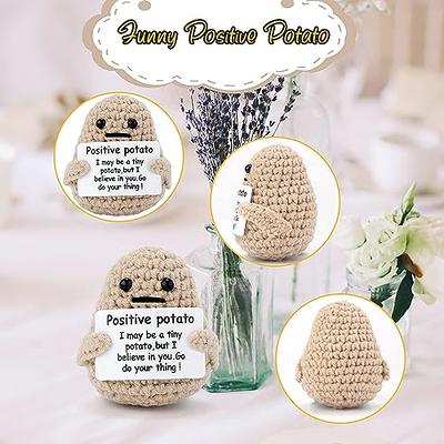 Positive Potato Handmade Crochet Potato Plush with Inspiring Card