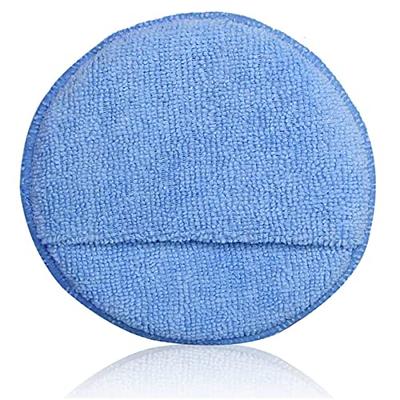 SPTA Foam Applicator Pads, 4 Inch Round Shape Side Pressing Hand Polishing  Red Sponge Pads Kit Detailing Buffing Pads for Waxing Polishing Paint