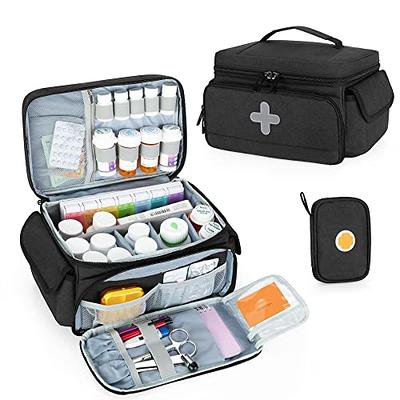 Xbopetda First Aid Kit, First Aid Medicine Supplies Bin - 2-Tier Metal  Medicine Storage Tin, First Aid Box with Removable Tray for Home Emergency  Tool