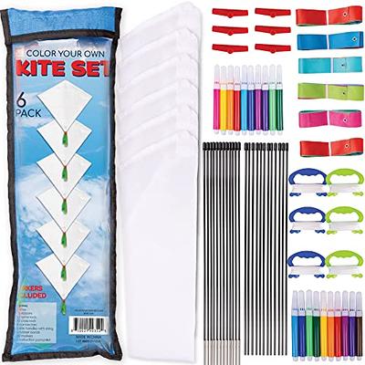 Hapinest Bulk (6 Pack) DIY Kite Making Party Pack Kit for Kids