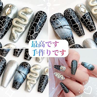 OPHION Black 3D Snake & Nude Baby Boomer Ombré False Press on Nails With  Gel Polish custom Hand Painted to Order Halloween Reusable - Etsy Hong Kong