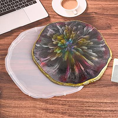 4 Pack Round Silicone Coaster ,Clear Epoxy for Casting with  Resin,Concrete,Cement and Polymer Clay 