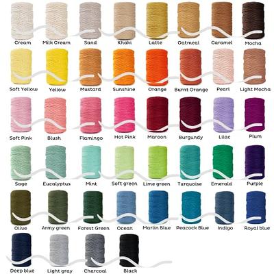 Sensy Premium 2mm 251 Yards Polyester Rope 100% Polypropylene Cord Macrame  Cord 2mm Crochet Bag Cord Macrame Rope Crochet Thread Gift for Knitter  (Latte) - Yahoo Shopping