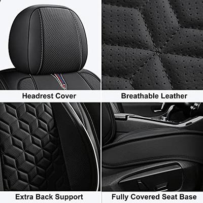 Leatherette Front Car Seat Covers Full Set Cushion Protector