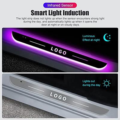WSKEJI 4Pcs Magnetic Car Door Sill Plate LED Lights Strip Kit, Wiring-Free  Light Welcome Courtesy Lights, Auto-Sensing, Interior Ambient Lighting  Kits, Side Marker & for Cars (4PCS) - Yahoo Shopping