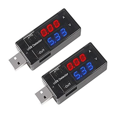 2PCS Dual USB Current Voltage Charging Detector Voltmeter Ammeter