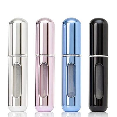 Refillable Perfume Bottle Atomizer for Travel, Portable Easy Refillable  Perfume Spray Pump Bottle for Men and Women with 5ml Pocket Size-Black  (Black