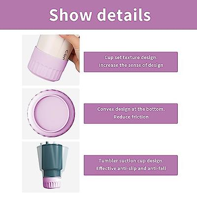Silicone Boot Sleeve Anti-Slip Tumblers Bottom Sleeve Cover for Stanley  Quencher 40oz 30 oz 20 oz Tumbler with Handle and All Water Bottles Bottom  Width of 3.15in(Purple 1pcs) - Yahoo Shopping
