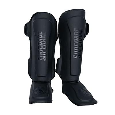 FIVING MMA Martial Arts Shin Guards – Padded, Adjustable Muay Thai Leg  Guards with Instep Protection for Kickboxing/MMA Training and Sparring –
