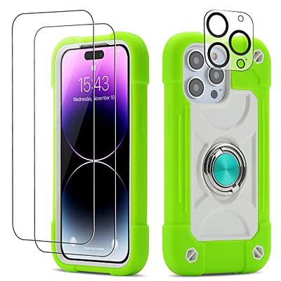 Goton for iPhone 14 Pro Max Case with Screen Protector - Slide Camera Cover  Phone Case with Ring Stand, Heavy Duty Military Grade Shockproof Rugged