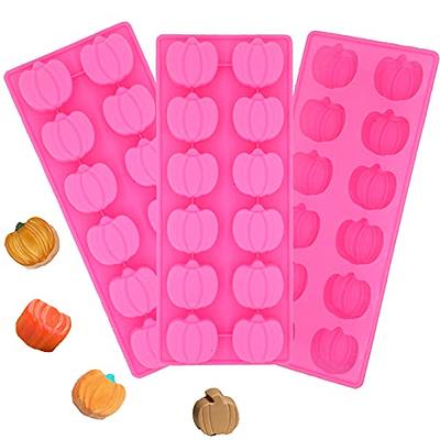 Halloween Molds 3Pcs Pumpkin Silicone Mold Nonstick 3D Silicone Pumpkin Mold  Mini Pumpkin Candy Mold for Making Thanksgiving Candy, Gummies, Chocolate,  Cake, Jelly, Cookies (Pink)