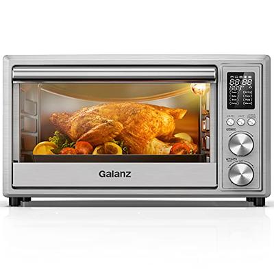 Galanz Combo 8-in-1 Air Fryer Toaster Oven, Convection Oven with Pizza &  Dehydrator, 4 Accessories Included, 1800W, 26 Quart Large, Stainless  Steel,25L,2 Knobs - Yahoo Shopping