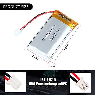 AKZYTUE 3.7V 1700mAh 112852 Lipo Batteries Rechargeable Lithium