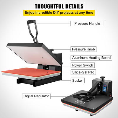 Digital Clamshell Heat Press Transfer T-Shirt Sublimation Press Machine  16x24