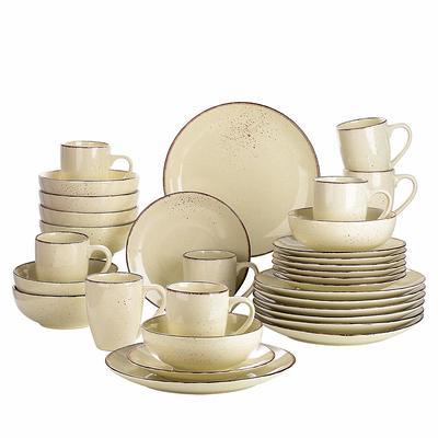 vancasso Navia Nature Cream 32-Piece Ceramic Dinnerware Set with