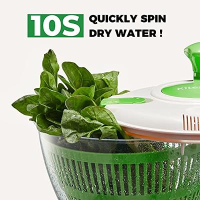 Kitexpert Salad Spinner Large 5.28 Qt, Manual Lettuce Spinner for Veggie  Prepping and Fruit Washing, Vegetable Dryer Spinner with Built-in Draining  System, Locking and Rotary Handle (Green) - Yahoo Shopping