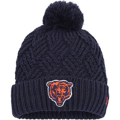 New Era Navy Chicago Bears 2022 Sideline Cuffed Pom Knit Hat