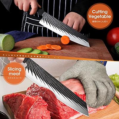 ZENG JIA DAO Meat Cleaver - 7'' Heavy Duty Butcher Knife Meat Chopper Bone  Cutting Knife - High Carbon German Stainless Steel - Pearwood Handle for