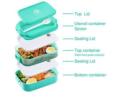 MINCOCO Kids Bento Lunch Box - Lunch Container with Sauce Jar, Spoon&Fork  4-Compartment, On-the-Go M…See more MINCOCO Kids Bento Lunch Box - Lunch