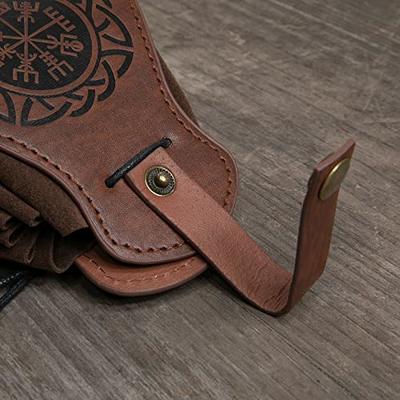 Steampunk Vintage Leather Pouch Bag Buckle Belt Medieval