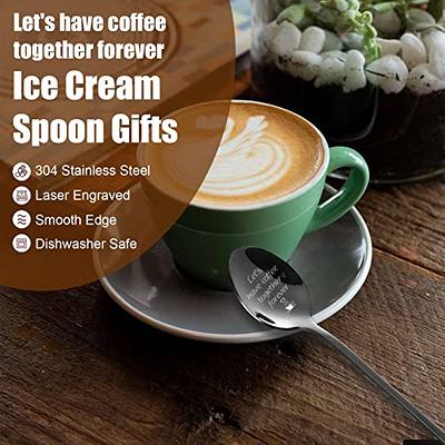 Let's Have Coffee Together Forever Coffee Spoon Gifts For Lovers,2 Pcs  Personalized Ice Cream Spoon Stainless Steel Couple Gifts, Valentines Day  Birthday Wedding Gifts for Couple Him Her. - Yahoo Shopping