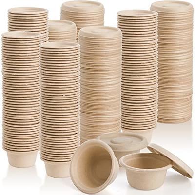 Restaurantware Basic Nature 3 Ounce Sauce Cups, 2000 Compostable Condiment Cups - Biodegradable, Disposable, Clear PLA Plastic Portion Cups, for